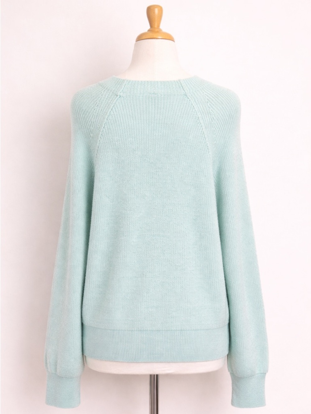 Free People Too Good Pullover Mint Green Mock Neck Sweater Size L - Picture 8 of 16